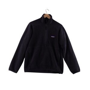 Patagonia Synchilla Fleece Pullover Black Men's Size S Quarter Zip Hiking Camp